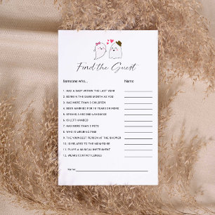 Papier Trouvez le jeu de Baby Shower Little Boo automne B