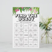 Papier Trouvez le jeu de bingo invité (Debout devant)