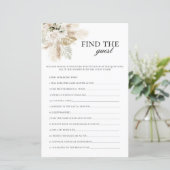 Papier Trouvez le jeu de Fête des mariées Boho invité (Debout devant)