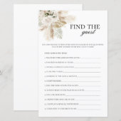 Papier Trouvez le jeu de Fête des mariées Boho invité (Devant / Derrière)