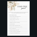 Papier Trouvez le jeu de Fête des mariées Boho invité<br><div class="desc">Trouvez le jeu de Fête des mariées Boho invité</div>
