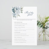 Papier Trouvez le jeu de Fête des mariées Florale invité (Debout devant)