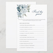 Papier Trouvez le jeu de Fête des mariées Florale invité (Devant / Derrière)