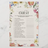 Papier Trouvez le jeu de Fête des mariées Florale Pressé (Devant)