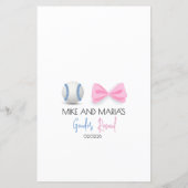 Papier Trouvez le jeu de révélation du genre invité (Dos)