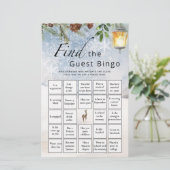 Papier Trouvez Le Jeu Du Baby shower D'Hiver De Bingo Inv (Debout devant)