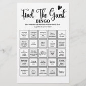 Papier Trouvez L'Invité Bingo Fête des mariées Jeu Modern (Devant)