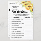 Papier Trouvez l'invité nuptiale douche anglais espagnol  (Devant / Derrière)