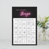 Papier Trouvez minimaliste trouver l'invité bingo nuptial (Debout devant)