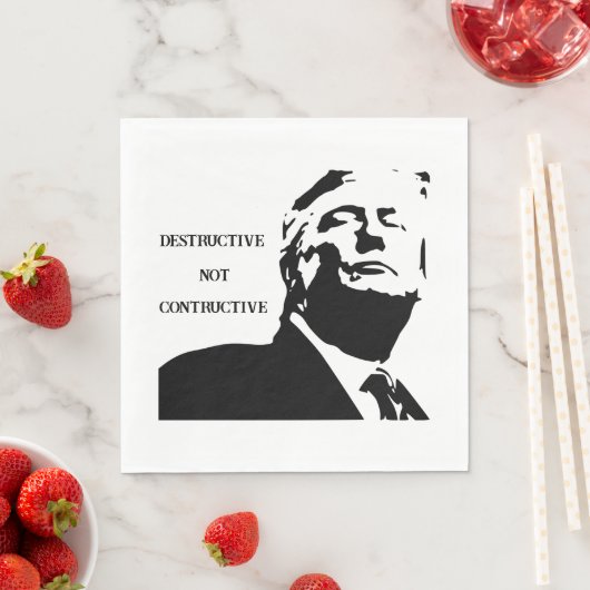 Papier Trump/Destructeur Pas Constructif Serviette en Pap (En situation)