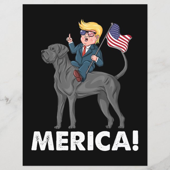 Papier Trump Merica Great Dane Dog American Hero 4e (Devant)