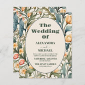 Papier Tulipes à l'aquarelle Budget William Morris Mariag (Devant / Derrière)