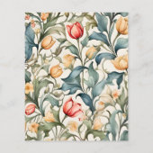Papier Tulipes à l'aquarelle Budget William Morris Mariag (Dos)