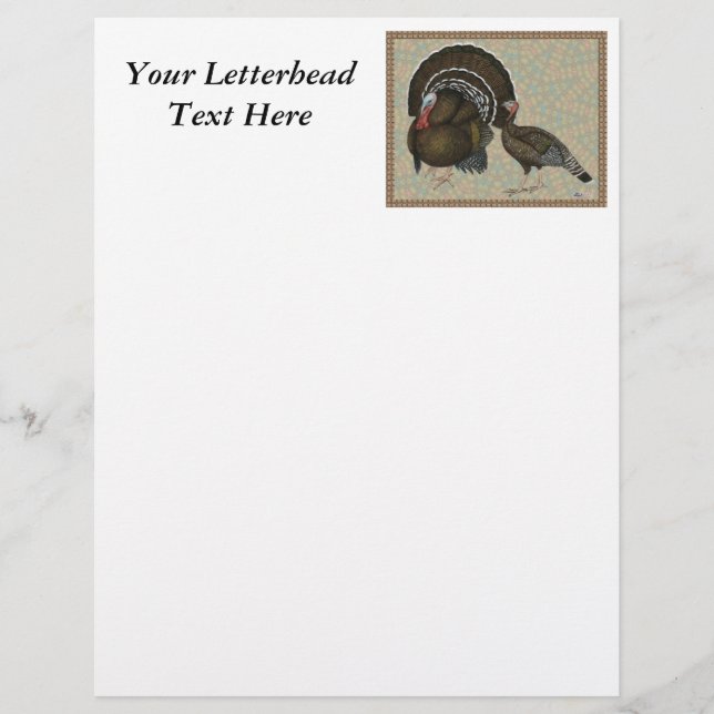 Papier Turkeys Standard Bronze Portrait (Devant)