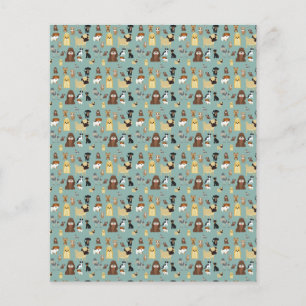 Papier turqouise backgrogs dogs