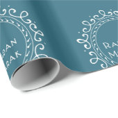 Papier turquoise d'enveloppe de cadeau de Ramadan (Coin rond)