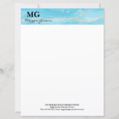 Papier Turquoise Dreams Custom Stationery Paper (Devant)