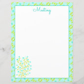 Papier Turquoise Et Vert Lime (Dos)