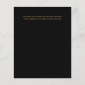 Papier Turquoise Gold Black Agate Budget Mariage Invite (Dos)