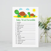 Papier Turtle Baby jeu de brouillage de mot (Debout devant)