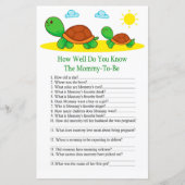 Papier Turtle Comme vous connaissez bien le jeu de baby s (Devant)