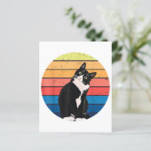 Papier Tuxedo Chat Cadeau Couleurs rétro pour Amoureux de (Debout devant)