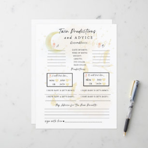 Papier Twin Baby Prédictions et conseils, Oh Baby!