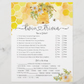 Papier Twin Trivia Sweet as Can Bee Baby shower Game (Devant)