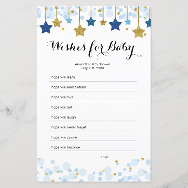 Papier Twinkle Twinkle Aquarelle Wives for Baby Game (Devant)