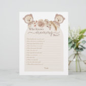 Papier Twins Teddy Bear Qui Connaît Maman Meilleur Jeu De (Debout devant)