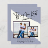 Papier Tying The Knot - Photo Engagement Party Invitation (Devant / Derrière)