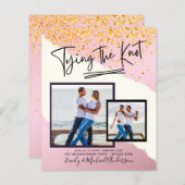 Papier Tying The Knot - Photo Engagement Party Invitation (Devant / Derrière)