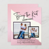 Papier Tying The Knot - Photo Engagement Party Invitation (Devant / Derrière)