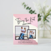 Papier Tying The Knot - Photo Engagement Party Invitation (Debout devant)