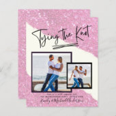 Papier Tying The Knot - Photo Engagement Party Invitation (Devant / Derrière)