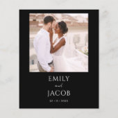 Papier Type de script photo Mariage simple Budget (Dos)