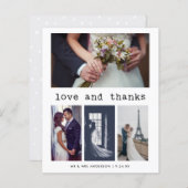 Papier Type Texte BUDGET Mariage 4 Merci photo (Devant / Derrière)