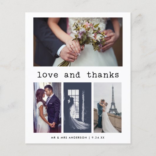 Papier Type Texte BUDGET Mariage 4 Merci photo (Devant)