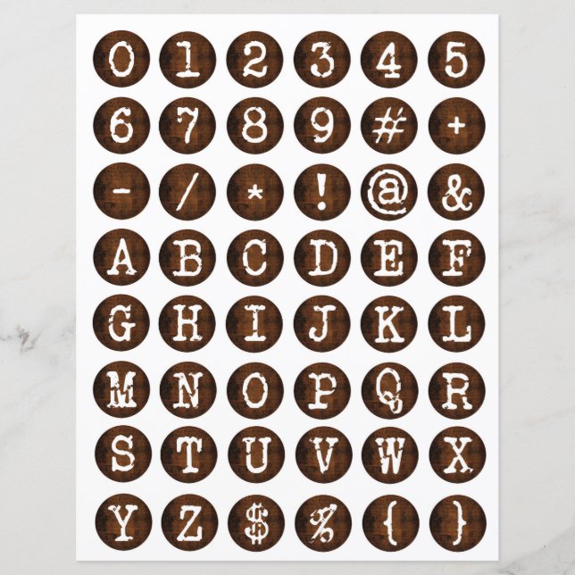 Papier Typewriter ornementale vieilles lettres collage (Devant)