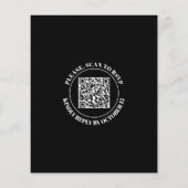 Papier Typographie blanche Code QR faire-part de mariage  (Dos)