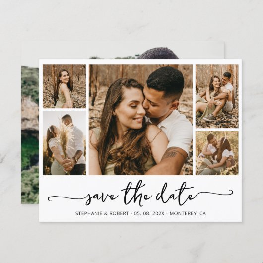 Papier Typographie Budget Photo Mariage Enregistrer La Da (Devant / Derrière)