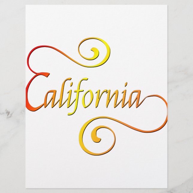 Papier Typographie de Californie (Devant)