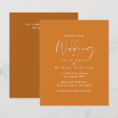 Papier Typographie de mariage économique à la cannelle et (Devant / Derrière)