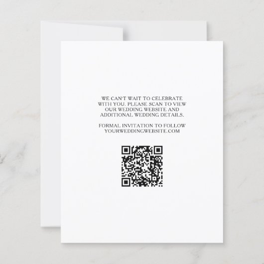 Papier Typographie du budget Code QR noir Enregistrer la (Dos)