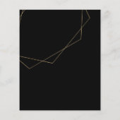 Papier Typographie géométrique or photo budget mariage (Dos)