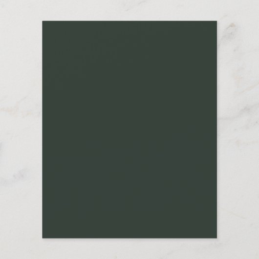 Papier Typographie Mariage en or Emerald Green (Dos)