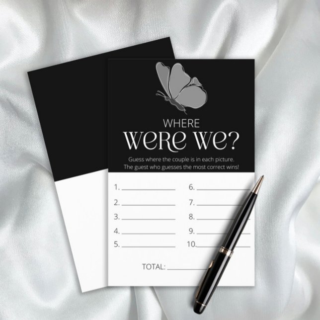 Papier Typographie Où étions-nous le jeu de douche nuptia (Créateur téléchargé)