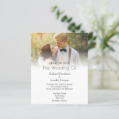 Papier typographie simple moderne mariage photo invitatio (Debout devant)