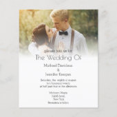 Papier typographie simple moderne mariage photo invitatio (Devant)