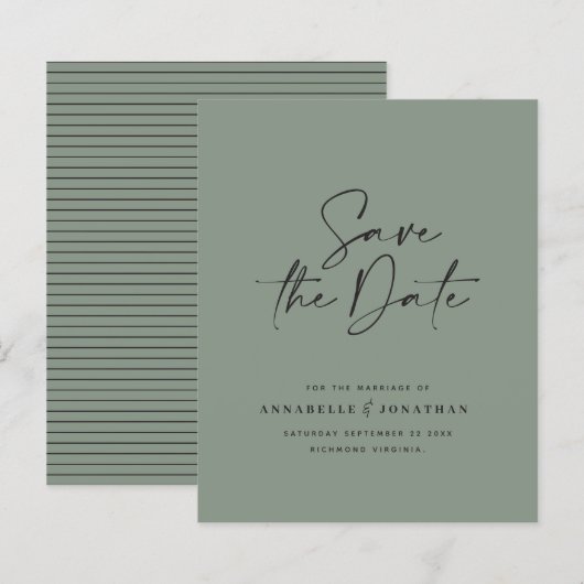 Papier Typographiy wedding announcement (Devant / Derrière)